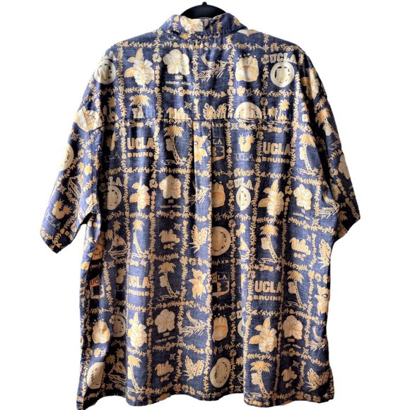 Ke Nui Hawaii Mens UCLA 1996 Collectors Edition Reverse Print Aloha Shirt XXL - Picture 2 of 7